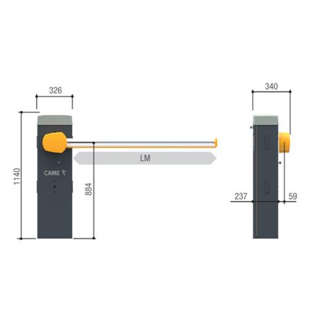 Комплект шлагбаума Came GARD LS 3 со стрелой 3 метра