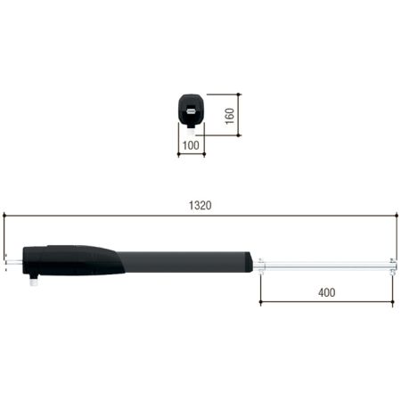 Привод 24 В линейный Came ATS30DGM для распашных ворот, самоблокирующийся, для створок до 3 м