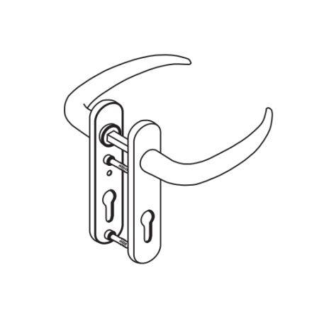 Комплект нажимных ручек dormakaba CORE 8999 / 7051 PZ/72