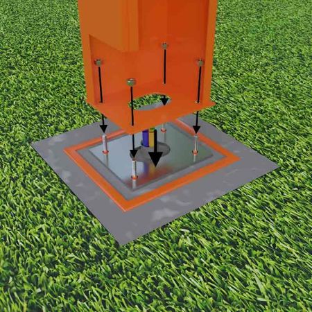 Опалубка для фундамента шлагбаума АртСистемы О-4000 Опалубка для фундамента шлагбаума АртСистемы О-4000