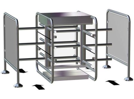 Двухпроходный роторный четырехлопастной полуростовой турникет Gotschlich Vario 1100 D-90 (6VAR11D4A)