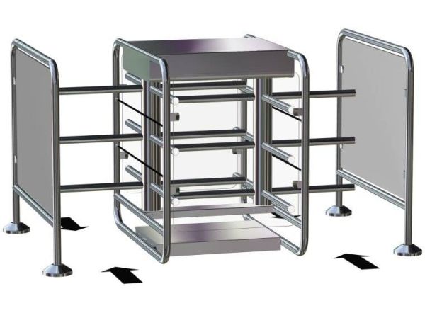 Двухпроходный роторный четырехлопастной полуростовой турникет Gotschlich Vario 1100 D-90