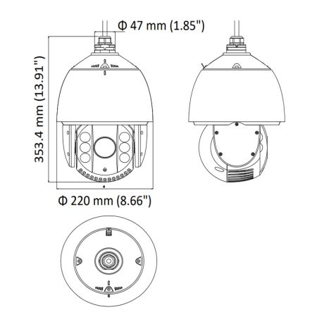 Уличная скоростная поворотная HD-TVI видеокамера 2Мп HikVision DS-2AE7232TI-A(D)