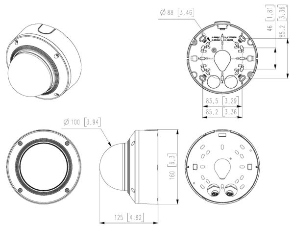 Сетевая IP-видеокамера 4K 8Мп Wisenet XND-9083RV (4.4-9.3 мм) с искусственным интеллектом Сетевая IP-видеокамера 4K 8Мп Wisenet XND-9083RV (4.4-9.3 мм) с искусственным интеллектом