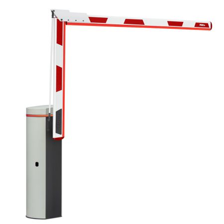 Шлагбаум автоматический PERCo GS04 со складной прямоугольной стрелой 4,3 м и встроенной системой обогрева