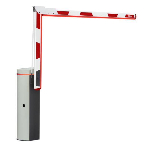Шлагбаум автоматический PERCo GS04 со складной прямоугольной стрелой 4,3 м и встроенной системой обогрева