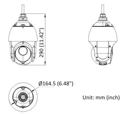 Уличная скоростная поворотная IP-камера 2Мп HiWatch DS-I215(D) с EXIR-подсветкой до 100м