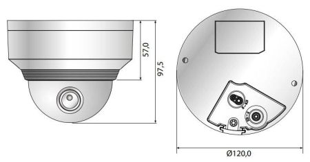 Антивандальная сетевая IP-видеокамера 2Мп Wisenet XNV-6010 (2.4мм)