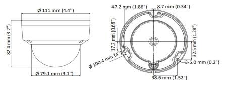 Антивандальная HD-TVI видеокамера 2Мп HikVision DS-2CE57D3T-VPITF (6 мм)