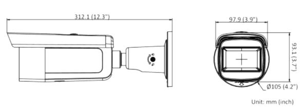 Антивандальная IP-камера 4Мп HiWatch IPC-B642-G2/ZS (2.8-12 мм) с моторизированным объективом