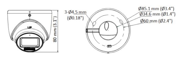 Уличная 5Мп HD-TVI видеокамера HiWatch DS-T503A(B) (3.6 мм) с микрофоном