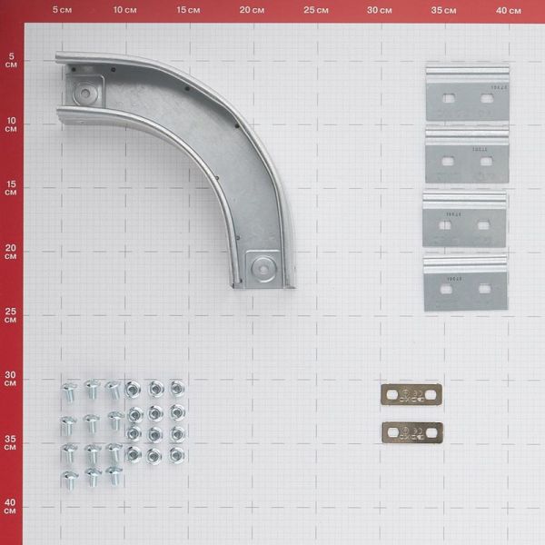 Угол для лотка горизонтальный 90° DKC (36000K), 50х50 мм, металлический, с креплением