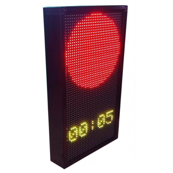 Светодиодный двухсекционный светофор Инфопаркинг ИС-3T/4Q8/220/MATRIX (3T/220/MATRIX) с таймером