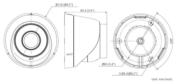 Уличная IP-камера 6Мп HiWatch DS-I653M(B) (2.8 мм) с микрофоном Уличная IP-камера 6Мп HiWatch DS-I653M(B) (2.8 мм) с микрофоном