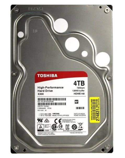 Жесткий диск 4ТБ Toshiba X300 HDWR440UZSVA