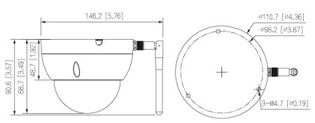 IP-видеокамера уличная 4Мп Dahua DH-IPC-HDBW1430DEP-SW-0360B с ИК-подсветкой до 30м и Wi-Fi