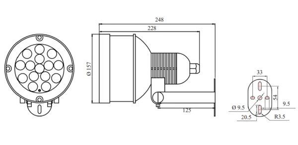 ИК-подсветка RVi-1IRL-8M уличная, 120 м