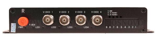 Оптический передатчик видеосигнала Osnovo TA-H4/1F по оптоволокну до 20км