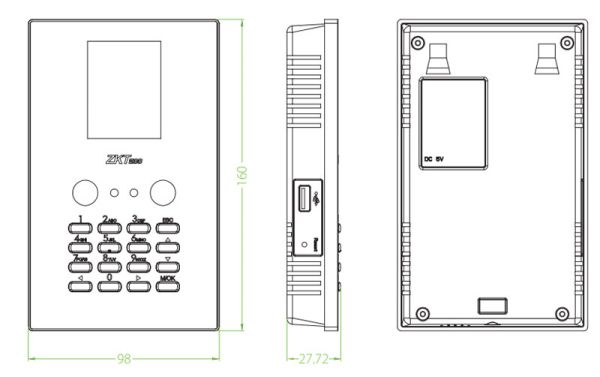 Биометрический терминал учета рабочего времени ZKTeco LFace10 с распознаванием лиц