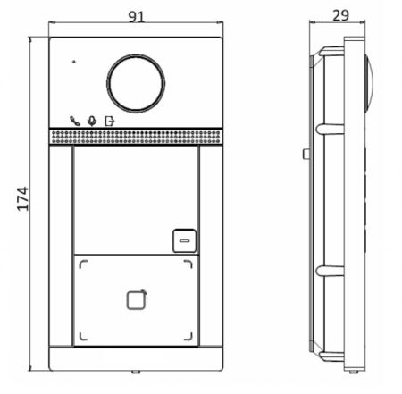Вызывная панель 2Мп видеодомофона HiWatch VDP-D4211W/Flush с поддержкой карт Mifare, Wi-Fi и PoE