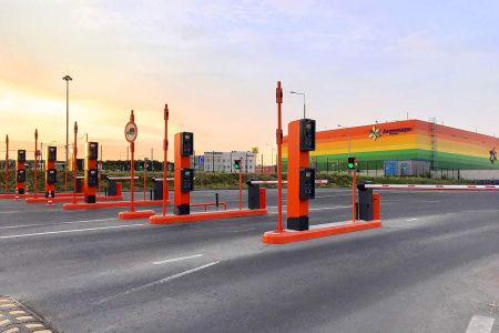 Въездная стойка двухуровневая АП-ПРО 01- 2У Комфорт с мягкими билетами (термолента)