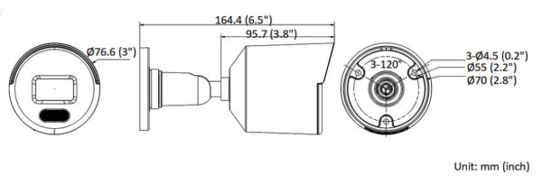 Уличная IP-камера 2Мп HiWatch а DS-I250L(C) (2.8 мм) с технологией ColorVu