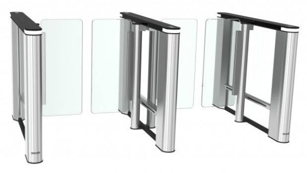 Распашной скоростной двухпроходной турникет Cominfo EasyGate Elite 650мм