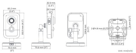 Компактная IP-камера 2Мп HiWatch DS-I214(B) (2.8 мм) с PIR-датчиком и микрофоном
