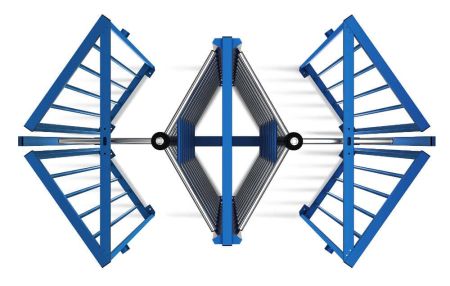 Турникет полноростовой двухпроходной PERCo-RTD-20.2S уличный с электромеханическим приводом