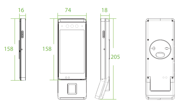 Биометрический терминал учета рабочего времени ZKTeco Horus E1-RFID (ID)