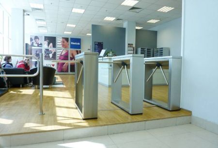 Турникет-трипод тумбовый PERCo-TTD-03.2S из нержавеющей стали (с планками Антипаника)