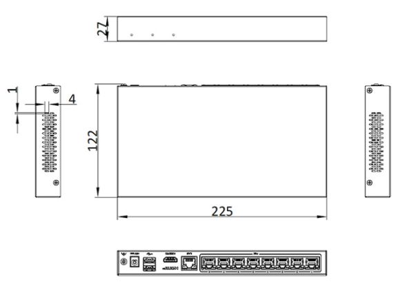 8-ми канальный IP-регистратор HiWatch DS-N208EP (1TB) c 8-ю PoE интерфейсами и накопителем eSSD