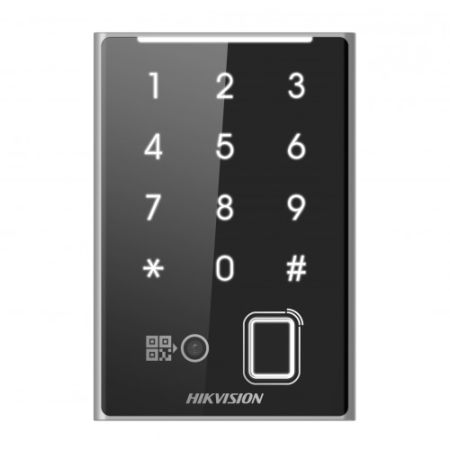 Считыватель HikVision DS-K1109EKFB-QR отпечатков пальца и EM-Marine карт, QR-кодов, с поддержкой Bluetooth и клавиатурой