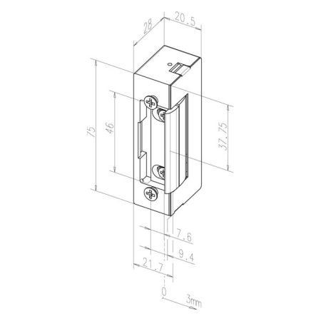 Электромеханическая защелка Smartec ST-SL150NC, без планки, нормально-закрытая