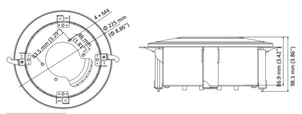 Врезной потолочный кронштейн HikVision DS-1227ZJ-DM42