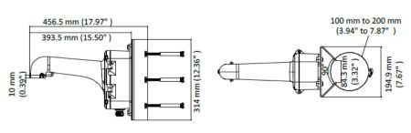 Кронштейн HikVision DS-1604ZJ-box-pole-P на столб, с монтажной коробкой