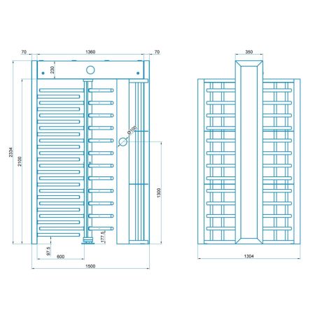 Полноростовой роторный турникет Блокпост Спектр СТ 1