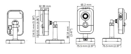 Компактная IP-видеокамера 4Мп HikVision DS-2CD2443G0-I (2.8 мм) с EXIR-подсветкой