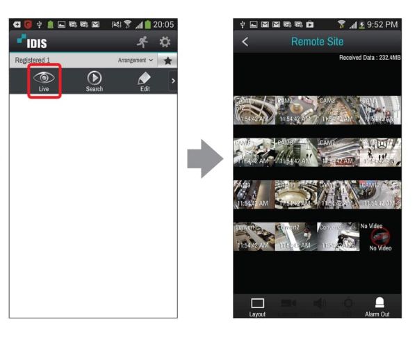 Мобильное приложение для IP-видеонаблюдения IDIS Mobile Мобильное приложение для IP-видеонаблюдения IDIS Mobile