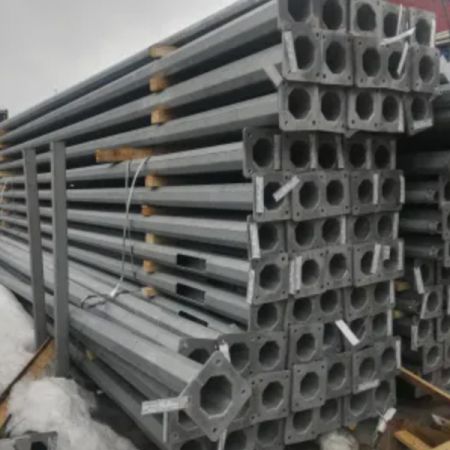 Опора граненая коническая фланцевая ОГК-5Ф