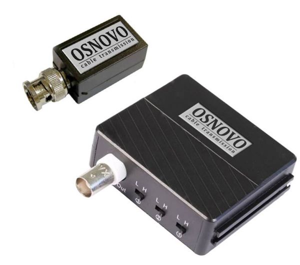 Комплект активных приёмника RA-H и передатчика TA-H видеосигнала по витой паре до 700м