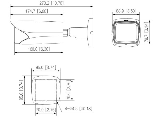 Цилиндрическая уличная IP-видеокамера 4Мп Dahua DH-IPC-HFW5442EP-Z4E Цилиндрическая уличная IP-видеокамера 4Мп Dahua DH-IPC-HFW5442EP-Z4E