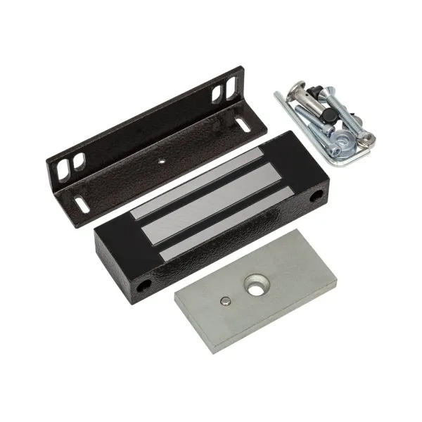 Электромагнитный замок AccordTec ML-300KB с уголком, коричневый