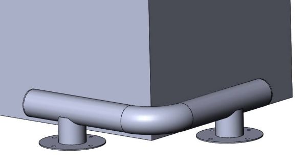 Колесоотбойник для защиты углов КО-76.5.000 СБ