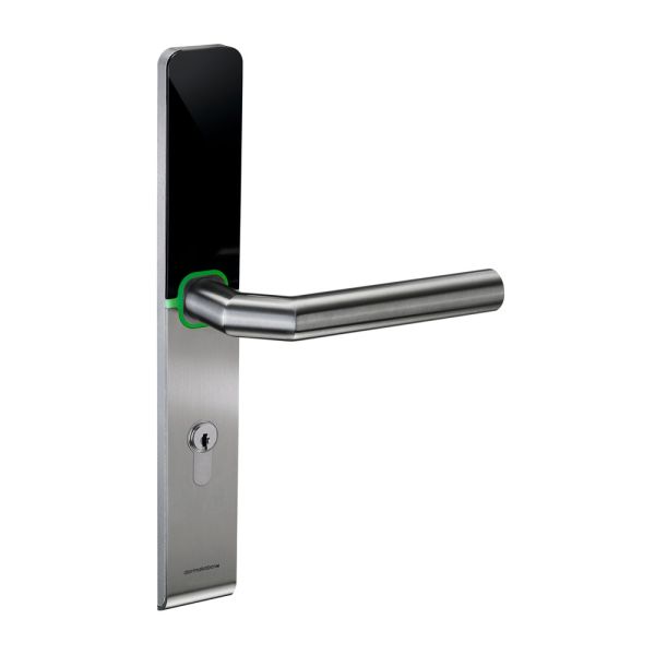 Электронный замок dormakaba c-lever air (черный, узкий, offline, 92 мм, левый, ручки OGRO8116V, шток 8 мм)