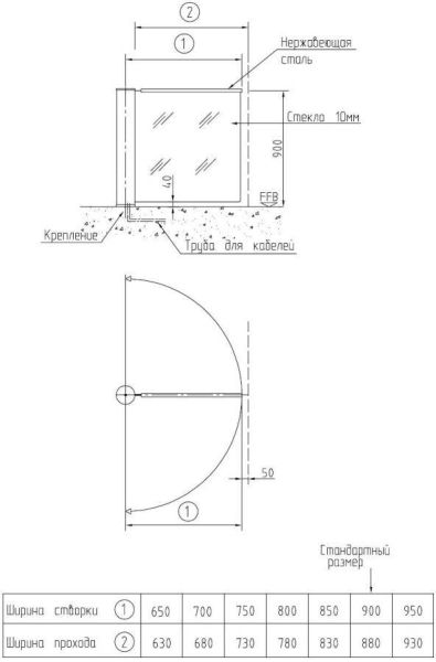 Автоматическая калитка Kaba Charon HSD-E03