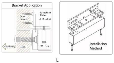 Монтажный L-уголок ZKTeco CM-180BL