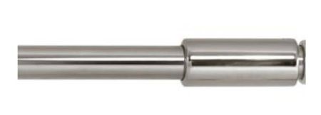 Фиксатор пружинный с перемычкой Ø 25мм (L до 1000мм) ХРОМ