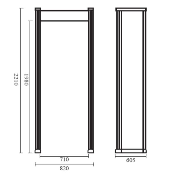 Металлодетектор 18-зонный Hikvision NP-SG118L