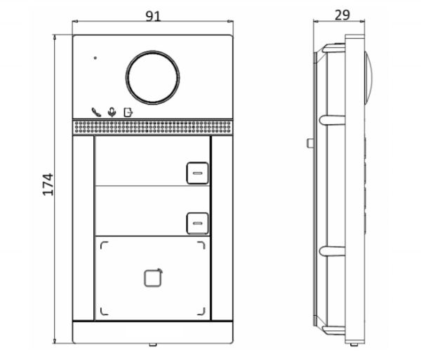 Вызывная панель 2Мп видеодомофона HiWatch VDP-D4212W(B) с поддержкой карт Mifare, Wi-Fi и PoE